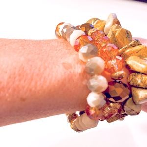 NWT Stretch Beaded/Stone Bracelet